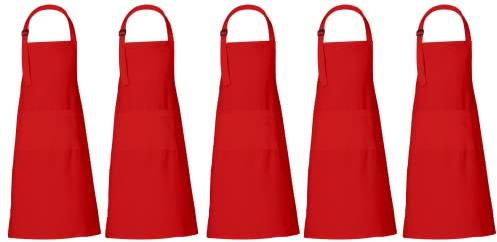 RAJRANG Baumwollschürze mit 3 Taschen, solide Kochschürzen für Männer und Frauen, 69 x 89 cm