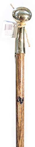 Bubba Stik Canne de marche standard avec poignée en laiton Fabriquée au Texas par Real Texans Noyer Hauteur 99 cm