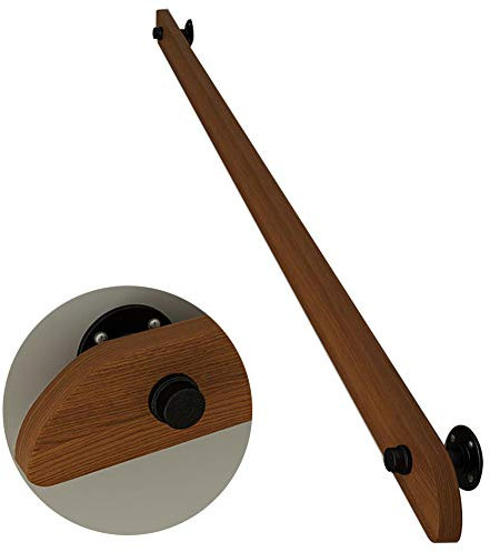 SESO UK Pasamanos de Escalera de Madera montadas en la Pared, barandillas Interiores y Exteriores Soporte de Seguridad para Ancianos, pasamanos Antideslizante 30CM-550CM(Size:50cm)