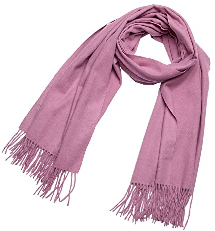 DonDon Schal Damen Winter Wollschal Winterschal groß und flauschig 200 x 70 cm - Berry