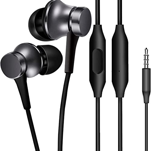 Xiaomi Ecouteurs Filaire,Écouteurs Intra-Auriculaires avec Microphone et Bouton de intégré contr Le de la Musique,ecouteur avec Fil,oreillette pour Tout Appareil,Xiaomi,Samsung,Huawei,Sony,MP3【Noir】