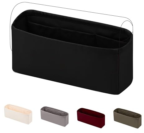 DGAZ Organizador de Bolsos, Bolso Insertar de Seda para Chanel CF Classic Flap, Organizador Bolsas Interior Ligera (Noir, Medium)