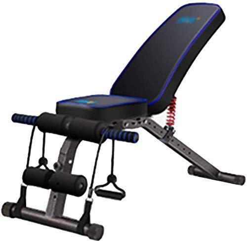 Hantelbank Hantelbank Fitnessgeräte Trainingshantelbank Trainingsbank - Mit Springseil Sit-up-Brett für Bankdrücken Bank Hantelbank zum Falten des Bauches Multifunktions-Heimfi
