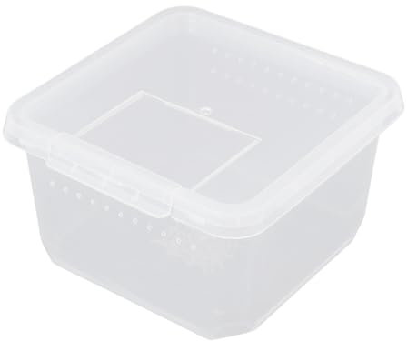 FRCOLOR 2stücke Reptilien Zuchtbox Mini Tragbarer Behälter Für Spinnen Durchsichtige Futterbox Mit Belüftungslöchern Für Schnecken Und Krabben