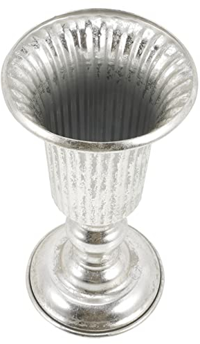 BESPORTBLE Blumentopf Blumenvase Metall Hoch Trompetenvase Herzstück Hohe Pflanzvase Urne Pflanzgefäß Getrocknete Blumenvase Hohe Trompetenvase Dekorative Vase Eisen Büro Pflanze Blumentisch