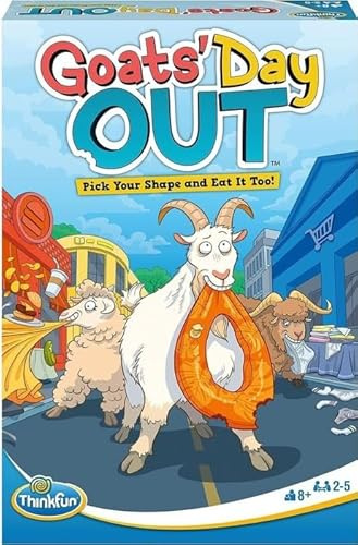 ThinkFun - Goats' Day out, Cabras Sueltas, Juego de Mesa, Juego de Estrategia y Lógica, Juego para Adultos y Niños +8 años, 2 a 5 Jugadores, versión español