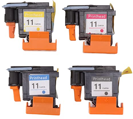 4er Set Druckkopf Drucker Kopf Ersatz für HP Designjet 100 110 111 500 510 800 813 850, klare Auflösung, hohe Kompatibilität, stabile Leistung