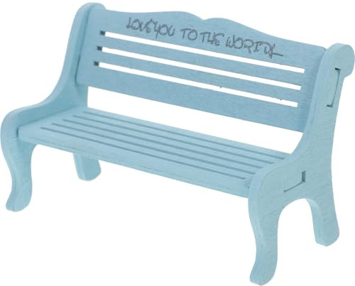 HEMOTON Mini Banc en Bois pour Maison De Poupée Meubles Miniatures Accessoires Décoratifs pour Micro Paysage Intérieur Et Jardin Miniature 5.1 X 3.1 X 2.2 Pouces