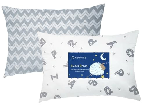 Kissenbezug für Baby/Kleinkinder, 100 % Baumwolle, 2 Stück, 40 x 60 cm, weicher Baby-Kissenbezug für Jungen und Mädchen, Geschenke für Kinder, Reisekissenbezug (Alphamale)