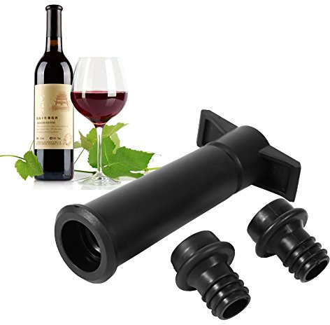 Tnfeeon Wine Stopper 1 Set Bottle Vacuum Sealed 2 Wine Storage Bottle Stoppers Pump Reusable Bottle Sealer Keeps Wine Fresh