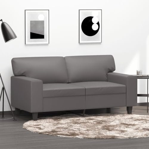 Willood 2-Sitzer-Sofa Grau 120 cm Kunstleder Loungesofa Lounge Sitzmöbel Wohnzimmer Sofas359414