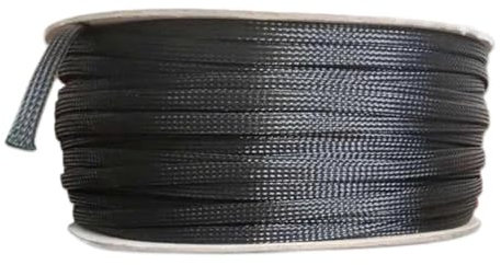 LPHFDCS Kabelkanal PET-Drahtgeflecht, elastisch, schwarz, verschlüsselt, flammhemmend, Drahtgeflecht, Nylon, Computer-Drahtgeflecht, Rohr, Teleskophülse, 10 m Kabelschlauch(8mm)