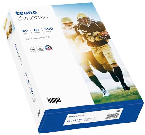 Kopierpapier tecno dynamic, A4, Weiß, Zellstoff, 80 g/qm, 2500 Stück