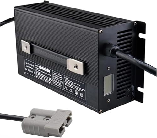 CHENWY 1500W Chargeur de Batterie au Plomb pour Voiture,chargeurs de Batteries au Plomb, pour Voitures,camions,tondeuses à Gazon,Bateaux,Batteries Marines avec Connecteur Anderson(36V 30A,Plug 350A)