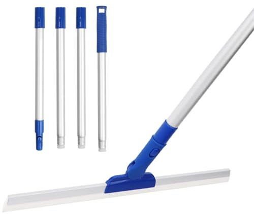 17 Magic Broom Squeegee Broom with 56 Adjustable Long Handle for Floor Bathroom Kitchen,Shower Tile Pet Hair Fur Marble Glass Window Cleaning