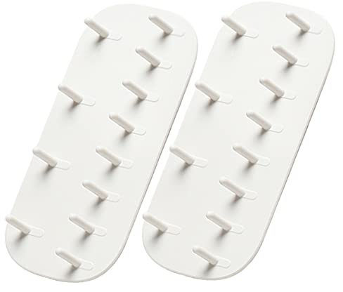 Ciieeo Lot De 2 Supports Muraux Adhésifs Pour Colliers Et Bijoux Blancs Pour Présentoir De Magasin