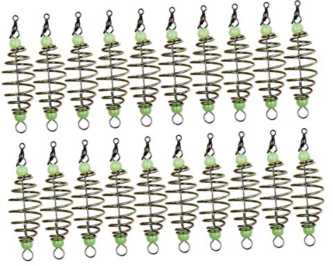 POPETPOP 20stücke Leuchtende Köderfallen Aus Kohlenstoffstahl Springfutterkörbe Für Karpfenangeln Elastische Fischköderhalter Robust Und Outdoor-geeignet Mit Olivförmigen Federdesign