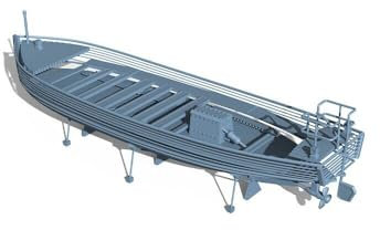 MRY-SFW 1/429 Model Upgrade USS Arizona 40ft Motorboat Navy Model Kit