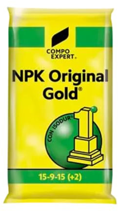 BERARDI | NPK Original Gold, Fertilizzante Complesso 15-9-15 con ISODUR, Azoto a Lenta Cessione (KG 25)