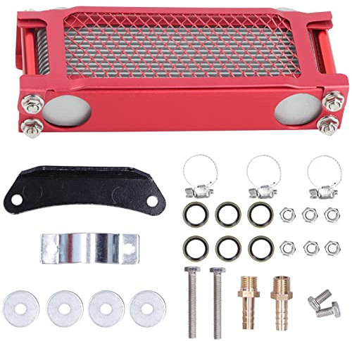 Torvex Oil Cooler, Engine Oil Radiator Kit for 100-250cc Motorcycle Dirt Bike ATV Quad, Motor Oil Cooling Assembly Engine Cooler System Parts Cooling Kit