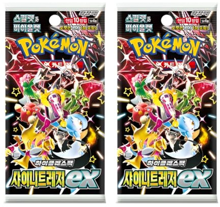 2 x Koreanska Paldean Fates Booster Packs | Koreanska Pokémon-kort boosterpaket | Blank Treasure EX Expansion | Scarlet & Violet-serien | Titan autentiserad