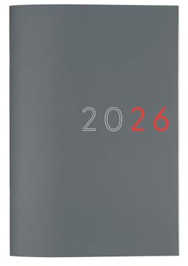 Finocam - Terminplaner Monatsansicht 2026 Monatsansicht Januar 2026–Dezember 2026 (12 Monate) Grau International