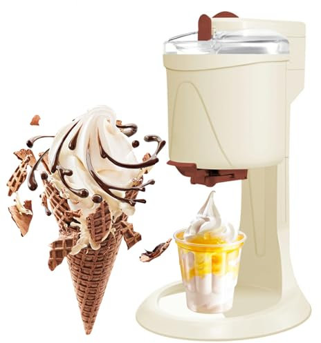 Makers Gelati, 1l di Yogurt E Dessert Surgelato da 1l per Casa, Macchina per Il Gelato Morbido, Miscela di Gelato per Macchina, Produttore di Gelati con Ciotola Rimovibile