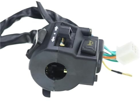 Commutateur de Commande Interrupteur de commande de guidon de moto, 7/8 , 22mm, avec klaxon, clignotant, commande de faisceau haut et bas avec fil