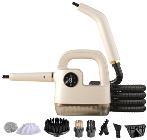 HGTRH Limpiador a Vapor de Mano, 1500W Limpiador a Vapor Presurizado de Alta Temperatura 20s de Calor 300ML para Limpieza Profunda de Suelo de Sofá Azulejos Baño