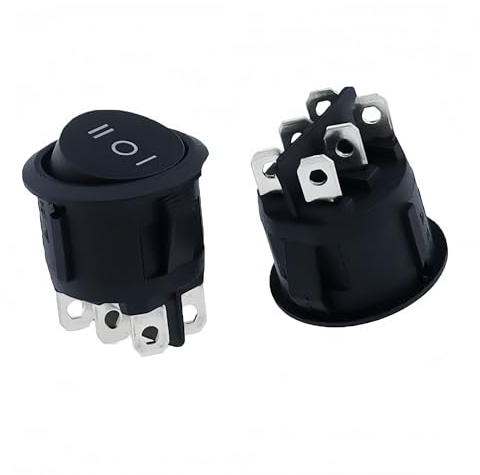 1/5 stücke KCD1 20mm Runde Schalter 6PIN AUF-AUS-AUF 3 Position Wippschalter 10A 125V(1pcs)