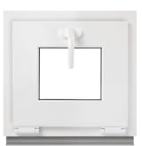 Framex källarfönster – tippfönster vit 75 x 70 cm 2 fack 32 mm (4/24/4) fönster plastfönster bredd x höjd (750 x 700 mm) funktion lutande fönster