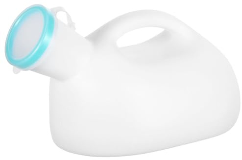 LOORGVEL Bottiglia Orinatoio Uomo Portatile in Plastica Spessa Riutilizzabile e Facile da Orinatoio da Viaggio e Auto per Quotidiano Design Robusto e Pratico per Anziani e Bianco con Bocca