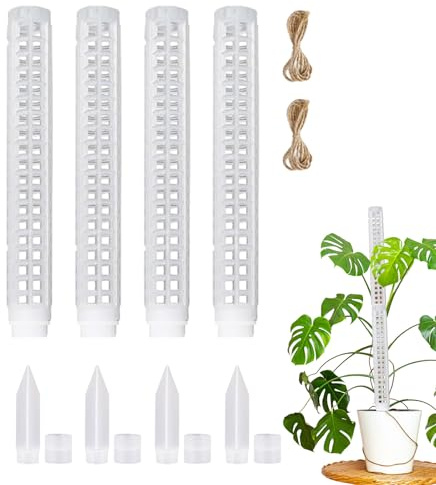 Tutores de espuma para trepadoras – 64 cm Piquete apilable macetas | Tutor para diseño de celosía | para interior al aire libre balcón orquídeas tomate vid macetas contenedores viveros