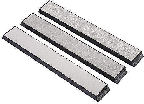 Asixx Pierre à Aiguiser Lot de 3, Pierre à Aiguiser Pierre à Affûter en Diamant pour Aiguiser Les Ustensiles de Cuisine, Les Couteaux, Les Ciseaux, etc, 240/600/1000 Grain