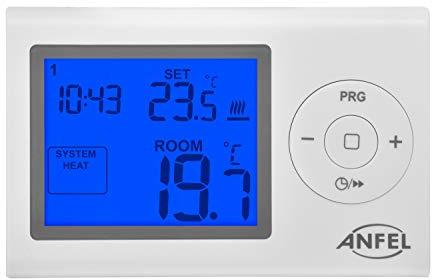 CRONOTERMOSTATO DIGITALE CON PROGRAMMI PREIMPOSTATI E PROGRAMMABILI (sostituisce CDS-7) display grande BLUE