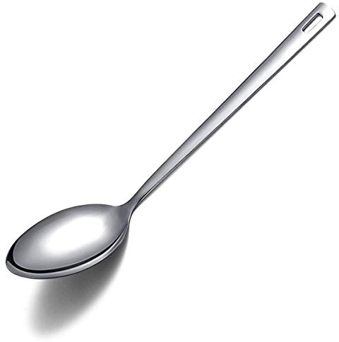 Cooking Spoon, Berglander Stainless Steel Solid Serving, Basting Spoon for Cooking, Kitchen Non-Stick and Heat Resistant, Dishwasher Safe, Easy to Clean
