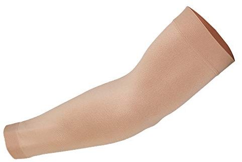 Weimob Unisex Armlinge Vollarm Unterschenkel Tattoo Cover Armstulpen Kompressions Tätowierung Abdeckung Armstulpe Armschutz Sportstulpe Größe M Farbe: Hautfarbe 2 Stück für beide Ärmeln