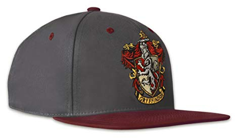 Logoshirt®️ Harry Potter I Gryffindor I Logo I Kinder Snapback Cap I Kappe I Mädchen & Jungen I Bestickt I verstellbar I grau/dunkelrot I Lizenziertes Originaldesign
