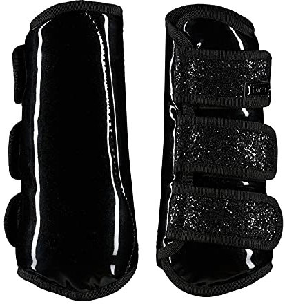 HORZE Glitzer-Gamaschen, Schwarz, C