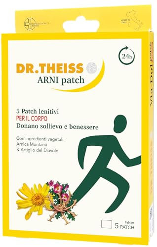 Dr. Theiss Arni-patch - Cerotti per i Dolori (Confezione da 5) con Arnica e Artiglio del Diavolo per Trattamento di Dolori Articolari e Muscolari a Cervicale e Schiena o Pancia per Dolori Mestruali)