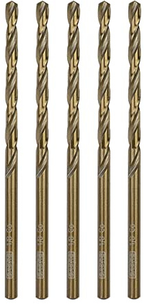 Sabre Tools 1/8 Inch Cobalt Drill Bit Set - 5pcs M35 for Metal, Steel, Hard Metal, Cast Iron - Split Point Tip (1/8 x 2-3/4)