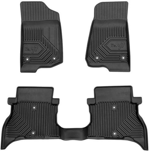 MOTOS Gummimatten Auto Fussmatte passend für Jeep Wrangler 4xe ab 2021 Verbessern Sie Ihren Reisekomfort mit Antirutschmatte Auto No.77- Allwetter fußmatten Auto, Schutz vor Verschmutzung