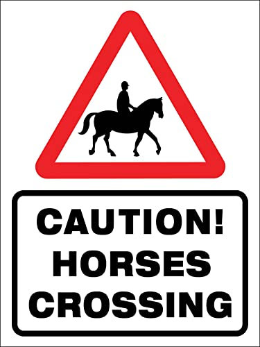 452 Señal De Advertencia, Precaución Cruce De Caballos Cartel Prohibido Resistente Cartel De Chapa Personalizado Placa Decorativa Para Interiores Exteriores,20X30Cm