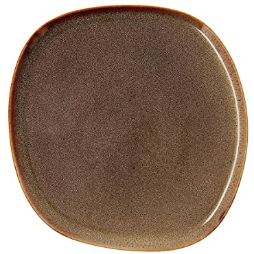 Bidasoa Ikonic Plato Llano Cerámico 26,5x25,7x1.5cm Gres Apto Microondas Apto Frigorífico Borde Fino
