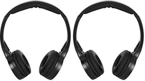 HERCHR Auricular Infrarrojo, 2 Canales Infrarrojo Inalámbrico IR Estéreo Altavoz Auricular Auricular Inalámbrico para Automóvil Auriculares para Reposacabezas De Automóvil DVD