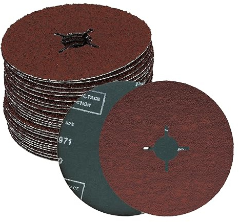 Molatool 10 discos abrasivos de fibra corindón 180 mm P60, discos amoladora