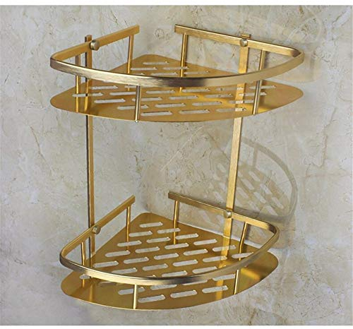 GETREY Shower Caddy, Bathroom Accessories, Bathroom Shelf Corner Basket Gold Shower Caddy for Shampoo Soap Hair Dryer Holder Triangle Shelves Wall Mounted Banheiro Etagere