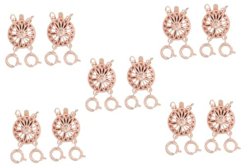 NUOBESTY 10stücke Verstellbare Halskettenverbinder Für Schmuck Roségoldene Kettenverschlüsse Zum Schichten Verhindern Verknoten Leicht Und Kompakt Für Mehrere Halsketten