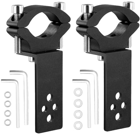 LIFEDYLUK Support de Phare Moto Universel - 2 Pièces pour Montage de Lumière de Travail LED - Compatible Vélo (TG11)