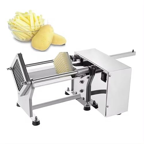 LBMED Electric French Fry Cutter, Stainless Steel Potato Chipper with 3 Types Of Grid Blades and Pure Copper Motor, 200-300KG/H Production and Smooth Complete, Improve Efficiency, for Eggplant, Onion